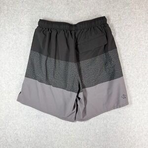 Rabbit Running Surf N Turf 7 inch Shorts Mens Medium Lined Black Gray Stripe